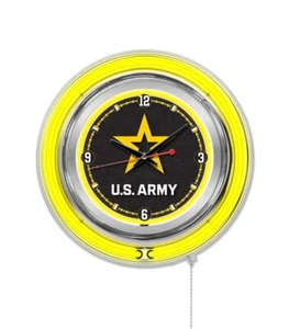 United States Army Clock w/ Double Neon Ring - Picture 1 of 12