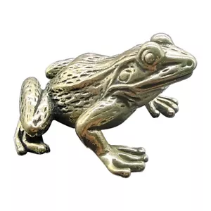 Brass Frog Figurine Statue House Office Decoration Animal Figurines Toys Gift # - Picture 1 of 6
