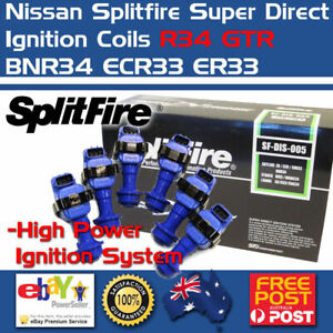 Splitfire Super Direct Ignition Coil Packs Fits NISSAN R33 R34 GTR RB25 GTS25