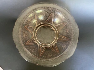 Vintage Hazel Atlas Pink Depression Glass Royal Lace 10" Serving Bowl A Chip - Picture 1 of 4