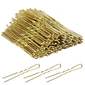 U Shaped Hair Pins, 100 Pcs Blonde Bun Hair Pins for Women Girls with Box (Golde - Picture 1 of 6