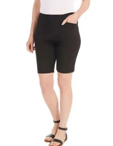 Hilary Radley Womens Bermuda Shorts, Stretch, Pull on, Black, Size Medium - Picture 1 of 5
