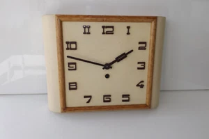 Antique alte Wanduhr Küchenuhr Art Deco Bauhaus design Uhr um 1920 - Bild 1 von 7