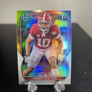 2022 Bowman University Chrome 1st Refractor #88 Henry To'Oto'O (RC) - Picture 1 of 5