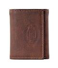 Dickies Men's Leather Casual Trifold Wallet Brown