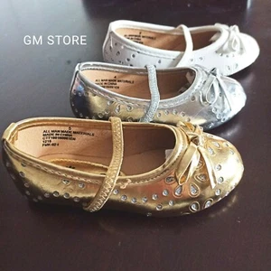 Infant Toddler Girls Ballet Flat Slip On Casual Shoes Size 5,6,7 New - Picture 1 of 3