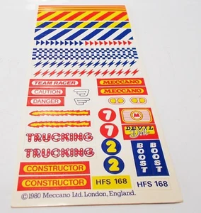 Original Meccano Set Decal Sheet - Picture 1 of 1