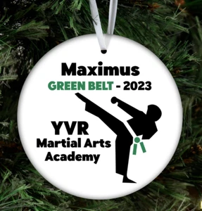 Karate Martial Arts Customizable Christmas Tree Ornament Gift Stocking Stuffer - Picture 1 of 6