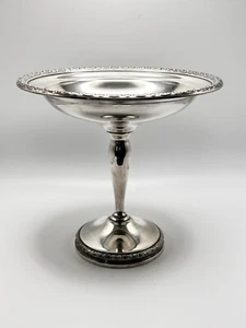 Prelude International Sterling gewichtetes rundes Silber Kompott T 201 6" hoch - Bild 1 von 7