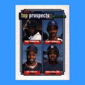 1992 Topps Baseball #656 - Pemberton / Rodriguez / Tinsley / Williams TP, RC NM
