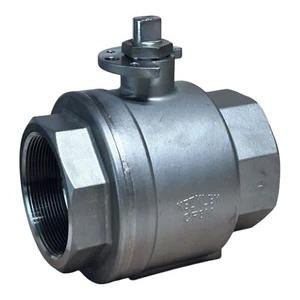 KECKLEY Manual Two-Way Ball Valve 4 in, 316 Stainless Steel Inline 45AL82 - Picture 1 of 6