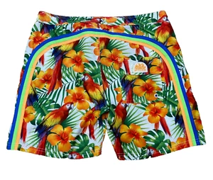 Tropical Sundek 33 Rainbow Long Beach Swim Board Shorts Trunks Bath Suit Size 33 - Picture 1 of 15