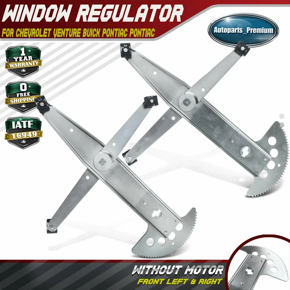 2x Regulador de ventana eléctrica para Chevrolet Venture Buick Pontiac Pontiac lado delantero Foto 1 de 4