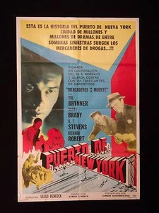 PORT OF NEW YORK (1949) * YUL BRYNNER * SCOTT BRADY * ARGENTINE RR 1sh POSTER - Picture 1 of 1