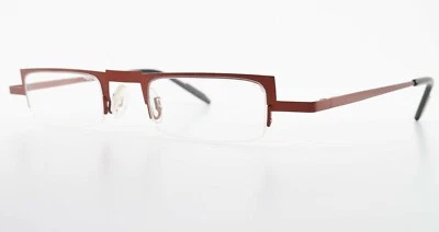 THEO Belgium Glasses Frame Model Hall 97 Designer half Rim Frame Orange Shine - Image 1 of 4