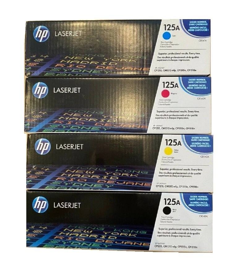 Original Toner HP Color Laserjet CP1215 CP1515n CM1312 MFP/125A CB540A -CB543A - Image 1 of 1