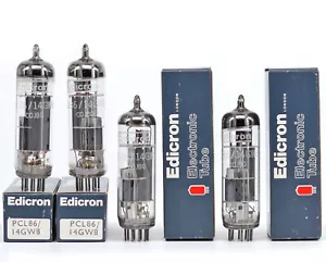 MATCHED QUAD PCL86/14GW8 EDICRON NOS Röhrenventilventil - Bild 1 von 2