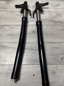 2014-2016 15 Yamaha FZ-09 FZ09 MT09 FRONT FORKS TUBES RIGHT LEFT SUSPENSION BENT - Picture 1 of 17