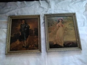 Vintage Blueboy And Pinky Pinkie Framed Prints Thomas Gainsborough - Picture 1 of 17