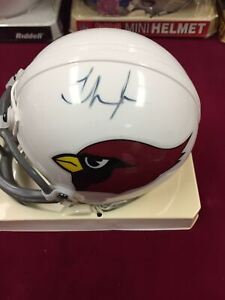 Topps Signed NFL Arizona Cardinals THOMAS JONES Mini Helmet Auto COA (SC3)