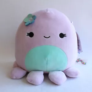 Squishmallow VIOLET the OCTOPUS 8" Purple plush soft squishy GREEN belly flower - Picture 1 of 7