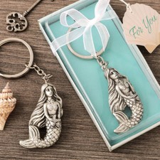 Mermaid Design Keychain Beach Themed Bridal Shower Wedding Favors