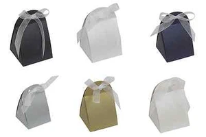 Cajas de favores de fiesta/boda con techo redondo perlado, elige el color, elige la cantidad - Imagen 1 de 6