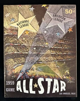 1959 MLB Baseball All-Star Game Program @ Los Angeles - EX unscored - Image 1 of 4