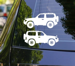 2x calcomanías adhesivas elevadas SUV Silhouette para Toyota Prado J90 2 puertas 1996-2002 - Imagen 1 de 3