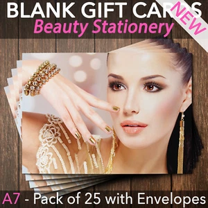 Geschenkgutscheinkarte Beauty Make Up Salons Friseure Nagel Maniküre x25 + Umschlag - Bild 1 von 10