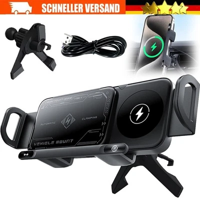 Car Air Nozzles Mobile Phone/Pad Rotation Mount with 15w Wireless Charging DHL - Image 1 of 4