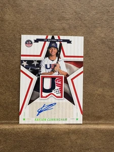 2025 USA Stars and Stripes Signature Materials Laundry Tag Kayson Cunningham /4 - Picture 1 of 2