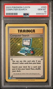 2023 POKEMON BLASTOISE & SUICUNE ex DECK COMPUTER SEARCH #20 PSA 10 - Picture 1 of 2
