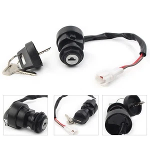 1 Set IGNITION KEY SWITCH For YAMAHA Warrior YFM350 350 2002 2003 2004 ATV Black - Picture 1 of 9