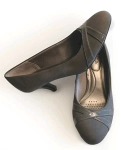 Life Stride Peace Shoes Womens Size 9.5M Gray Soft System Comfort Heels EUC - Picture 1 of 21