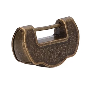 Old Box Lock Retro Design Unique Appearance Charming Decoration Compact Appe GAW - Picture 1 of 12