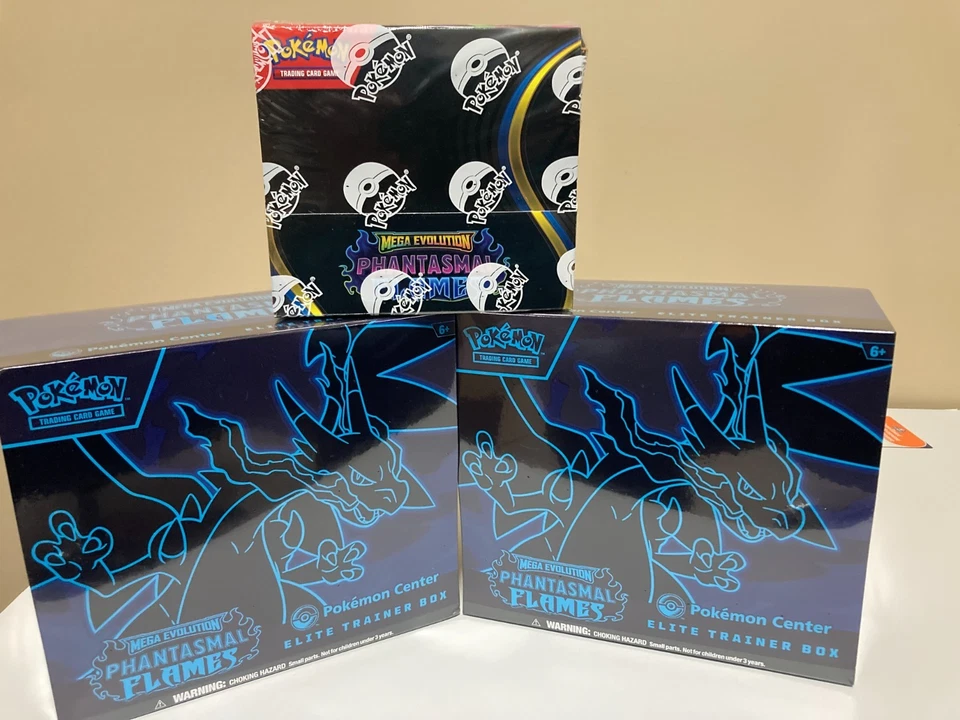 Pokemon Center Phantasmal Flames (2) ETBs and (1) Booster Box - Sealed In Hand - Image 1 of 1