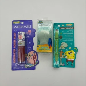 Wet N Wild SpongeBob Bundle, Liquid Blush Eyeliner Stamp Squidward Makeup Sponge - Picture 1 of 3