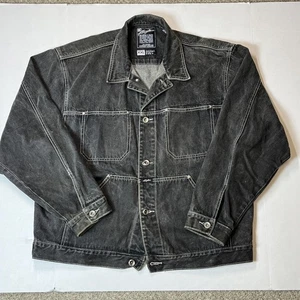 Chaqueta Jean Karl Kani De Colección Para Hombres XXL Denim Negra Y2K Street Wear Hip Hop Años 90 - Imagen 1 de 6
