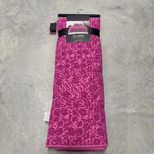 Nicole Miller Edredón Flocado Terciopelo Completo/Reina Talla 2 Almohada Fundas Fuscia Rosa Caliente - Imagen 1 de 5