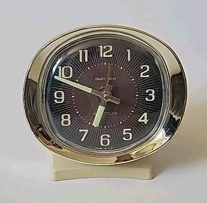Vintage 60s Westclox Baby Ben Retro Alarm Clock Self Winding Luminous Glow Mod - Picture 1 of 11