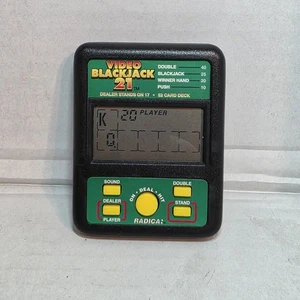Radica Video Blackjack 21 Handheld Electronic Game Model 450 Small Tested Works - Picture 1 of 3