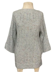 Vintage 1970’s Tunic Bell Sleeve Soft Knit Boat Neck Sweater Sz S/M Hippie Boho - Picture 1 of 6