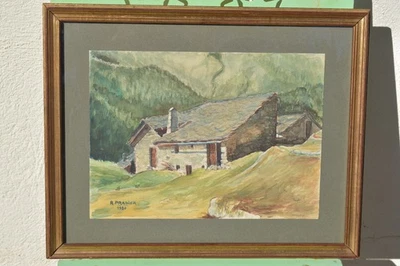 Raoul PRADIER (1929-2017) Ferme à Alex Haute-Savoie - Montagne - Annecy - Photo 1/4