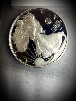 1964 US Proof Coin Sealed In Plastic Silver Quarter With 2025 Navy Privy Eagle - Image 1 of 4