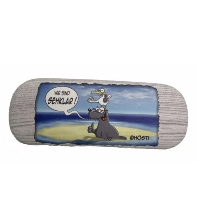 Brillenetui „Wir sind sehklar“ mit Putztuch von Hösti - Brillenbox