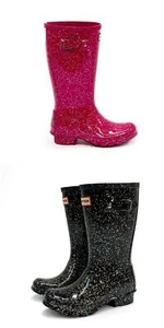 Stivali da pioggia impermeabili Hunter Big Kid's originali giganti glitter - Foto 1 di 22