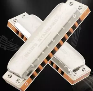 EASTTOP BLUES STANDARD PRO10 10hole Warm Wood Comb Harmonica Mouth Organ Gift - Bild 1 von 12