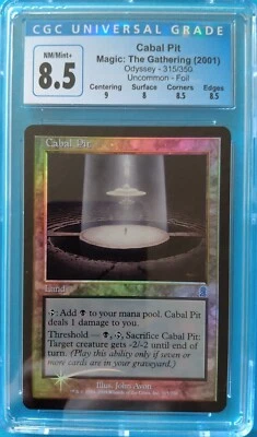 FOIL 🌈💀 Cabal Pit 💀🌈 Odyssey | Vintage MTG | NM++/Mint+ CGC 8.5! - Image 1 of 2