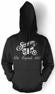 Simson Die Legende Kapuzenpullover | Kult Schwalbe S50 S51 DDR Trabant Osten - Bild 1 von 5